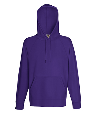 FELPA CAPPUCCIO LEGGERA DONNA ( FRUIT OF THE LOOM ) porpora